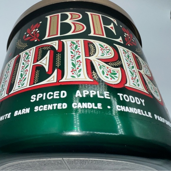 NEW Bath & Body Works White Barn Scented 3 Wick Candle -Spiced Apple Toddy Scent - Picture 2 of 8